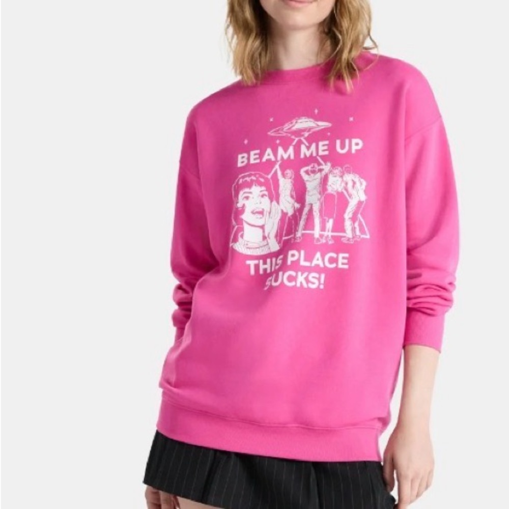 NWT small stranger things sweatshirt beam me up